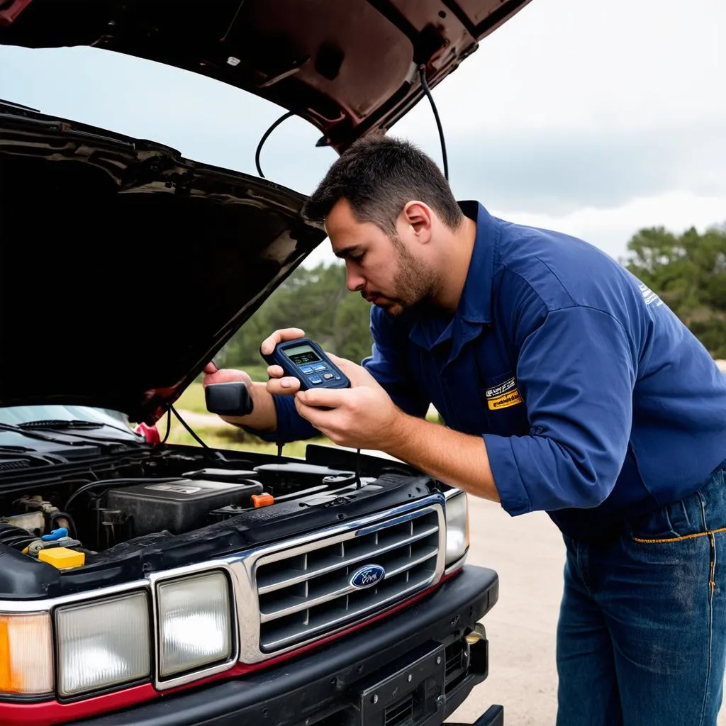 obd1 scanner in use